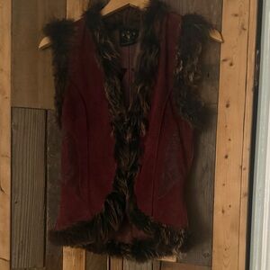 Women's Faux Fur Trim Vest